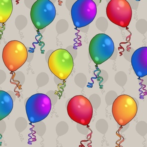 Party Balloons (Gray large scale)  