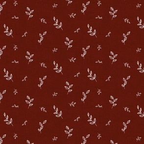 Leafy Textured red maroon