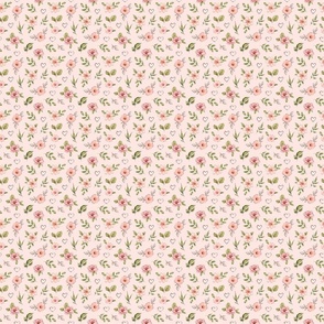 Petite Pink Watercolor Floral 3 inch