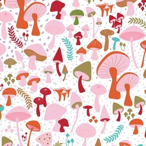 Mushroom Forest - Pink - Barbiecore - Fungi - Nature - Nature
