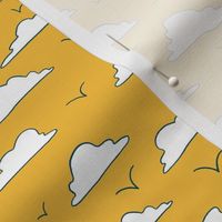 Clouds and Gulls on Yellow - Medium