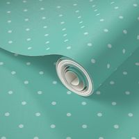 Bright Teal Polka Dot 6 inch