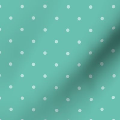 Bright Teal Polka Dot 6 inch