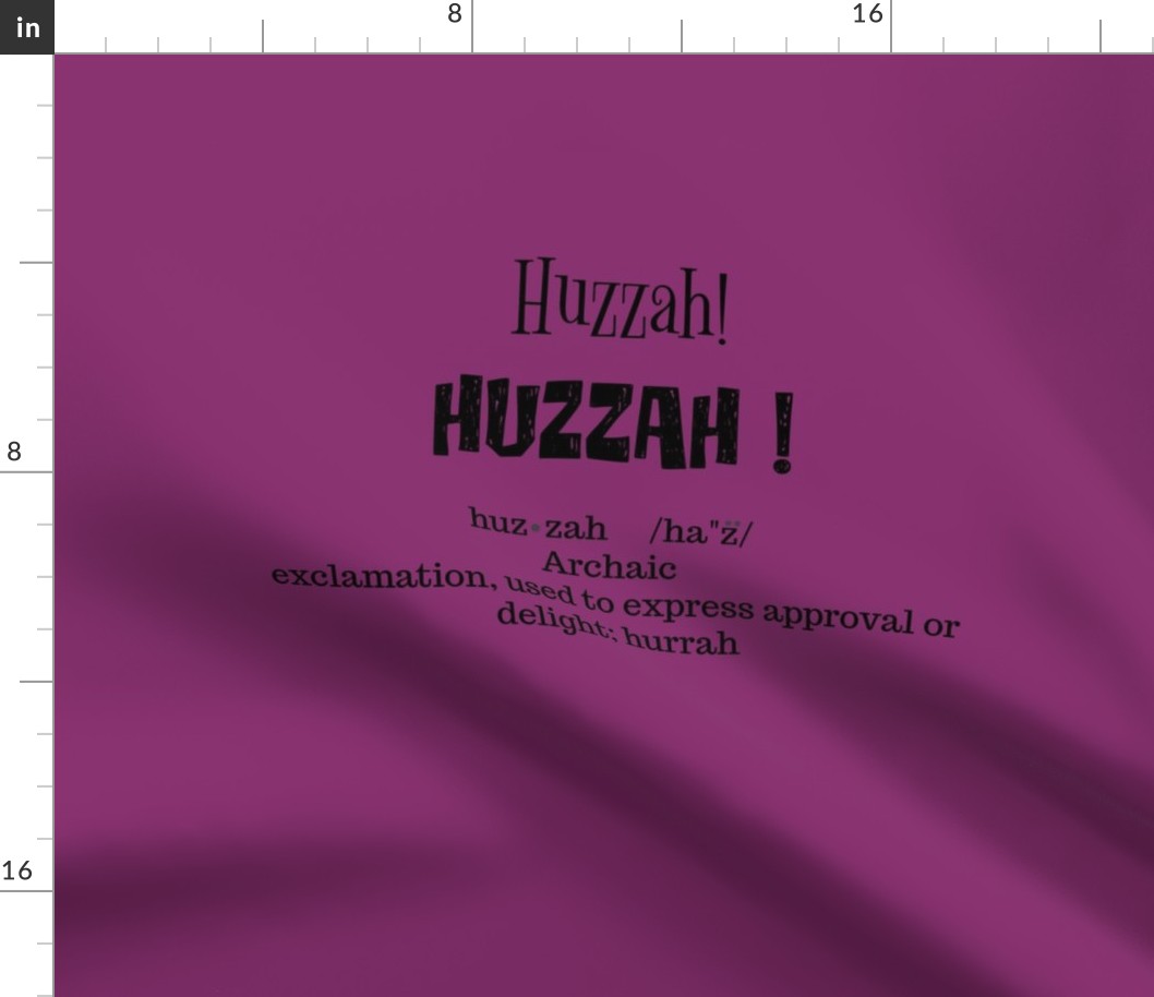def. of huzzah-red violet 
