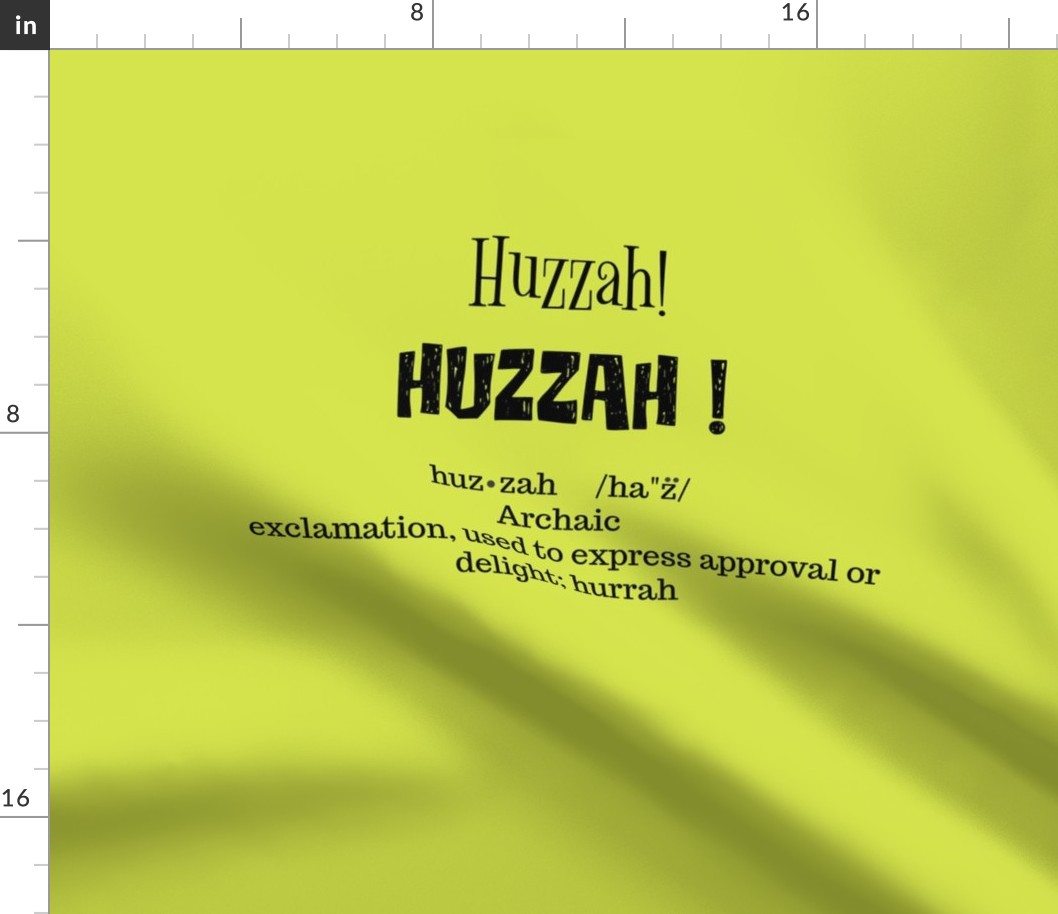 def. of huzzah-yellow green