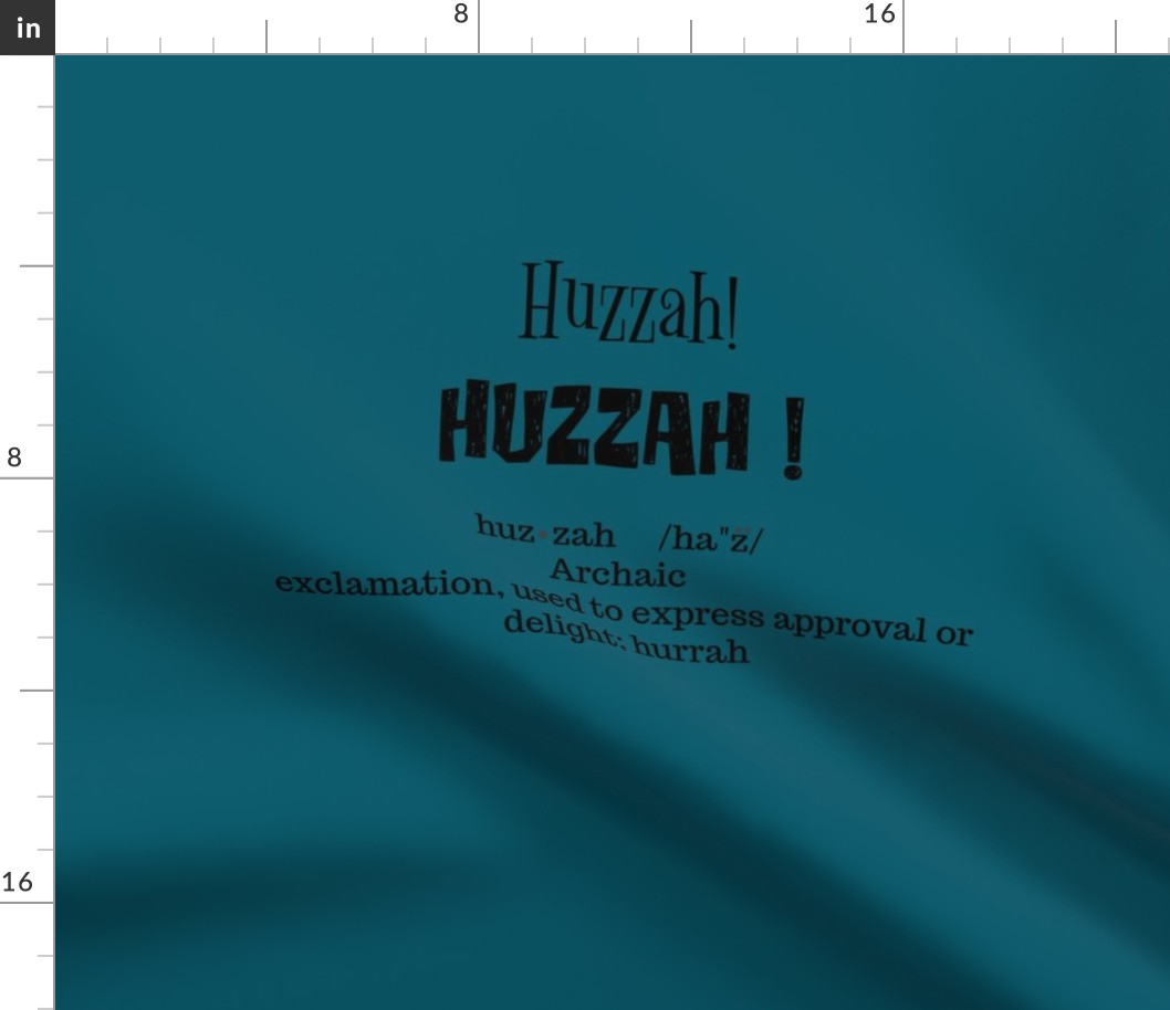 def. of huzzah-blue green
