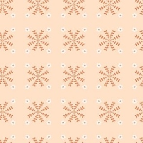 Winter Leaf Snowflakes in Peach x Pastel Nutcracker Collection
