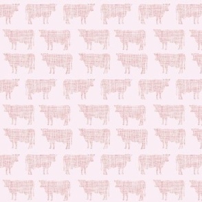 small barely + pastel pink cows