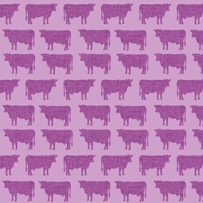 small lilac + plum cows