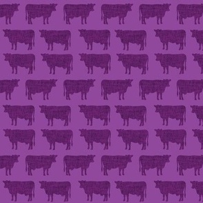Lavender Cow Fabric, Wallpaper and Home Decor