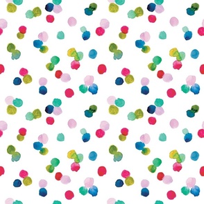 Watercolor Polka Dot Confetti - Large Scale