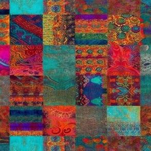 Bohemian Patchwork Quilt Wonderland Vibrant Hippie