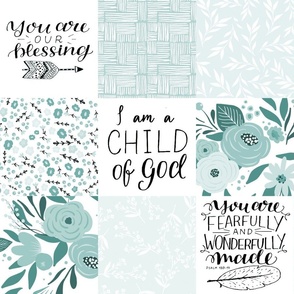 Child of God Patchwork - floral turquoise 