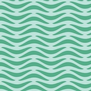 waves/mint and green