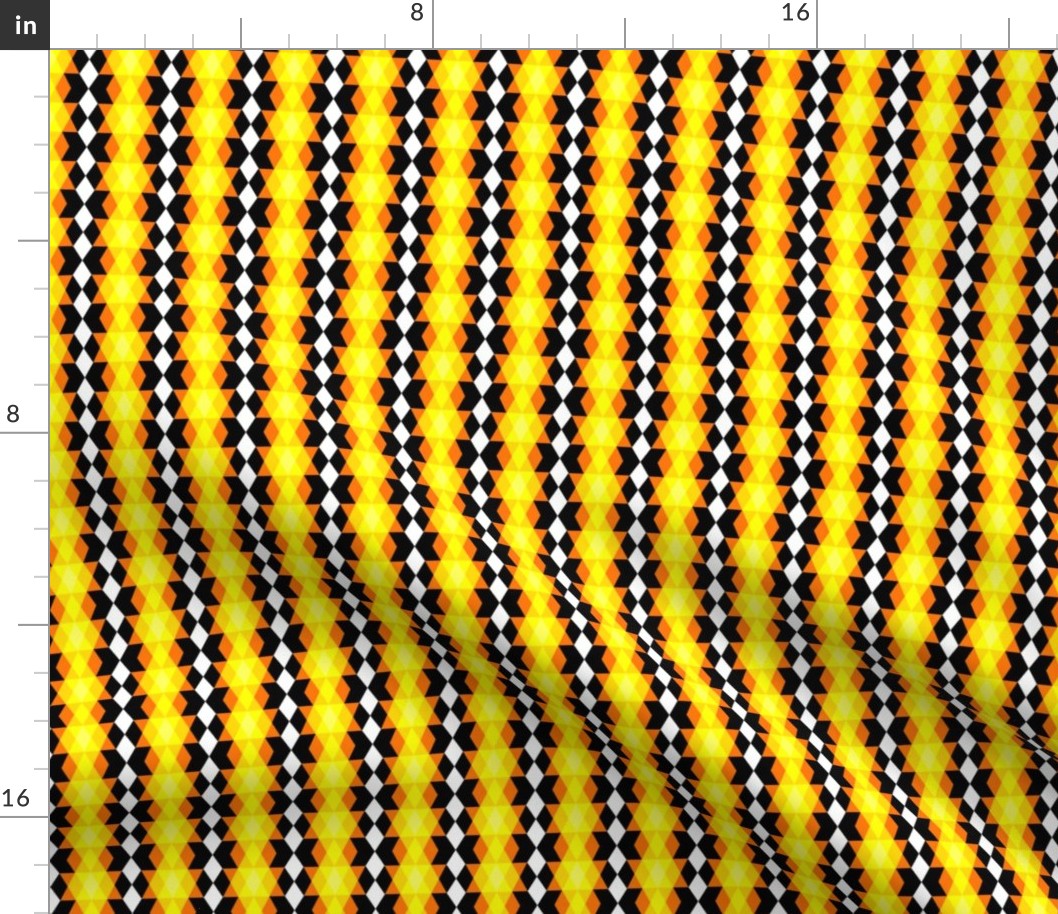 Polynesian Pattern Yellow Hexagons