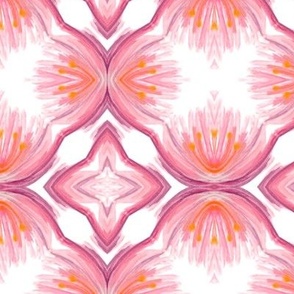 Pastel pink strokes ornaments on white