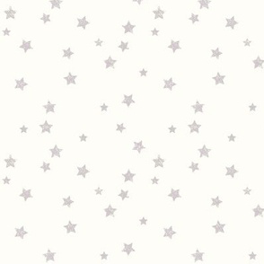 Distressed Stars pale grey on white - Small 