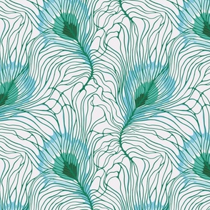 abstract peacock feathers - large