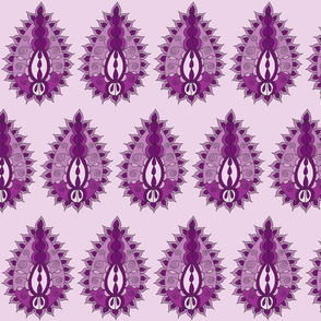 purple paisley teardrop light