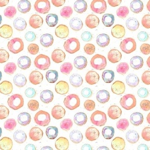 Small scale dolce donuts - watercolor sweets for kids baby nursery - tender sweet dessert b144-1