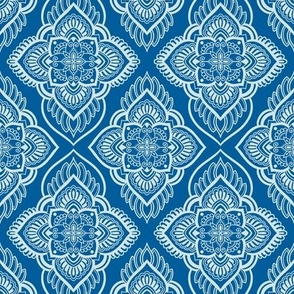 Diamond Mandala Geometric - Blue