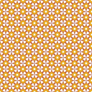 Reach out, Touch Me -  Sunny Diamond Stars in The Sky - Mandarin Orange Pink Red Metallic Golden Yellow White - Holidays Joy Party - Rich Geometric Retro Funny Pattern - 2 Smaller