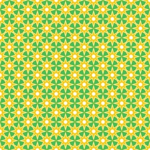 Reach out, Touch Me -  Sunny Diamond Stars in The Sky - Grass Light Green Metallic Golden Yellow White - Holidays Joy Party - Rich Geometric Retro Funny Pattern - 2 Smaller