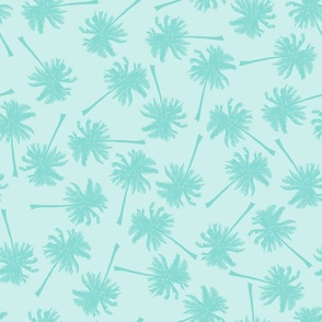 Ice-cream dribble Palm trees on Pool Green (Tint)