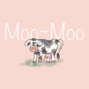 Cow Moo-Moo Farm Animal - Pink