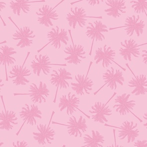 Ice-cream dribble Palm Trees on Azalea/Barbie Pink (Tint)