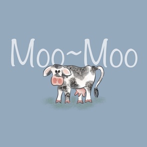 Cow Moo-Moo Farm Animal - Blue