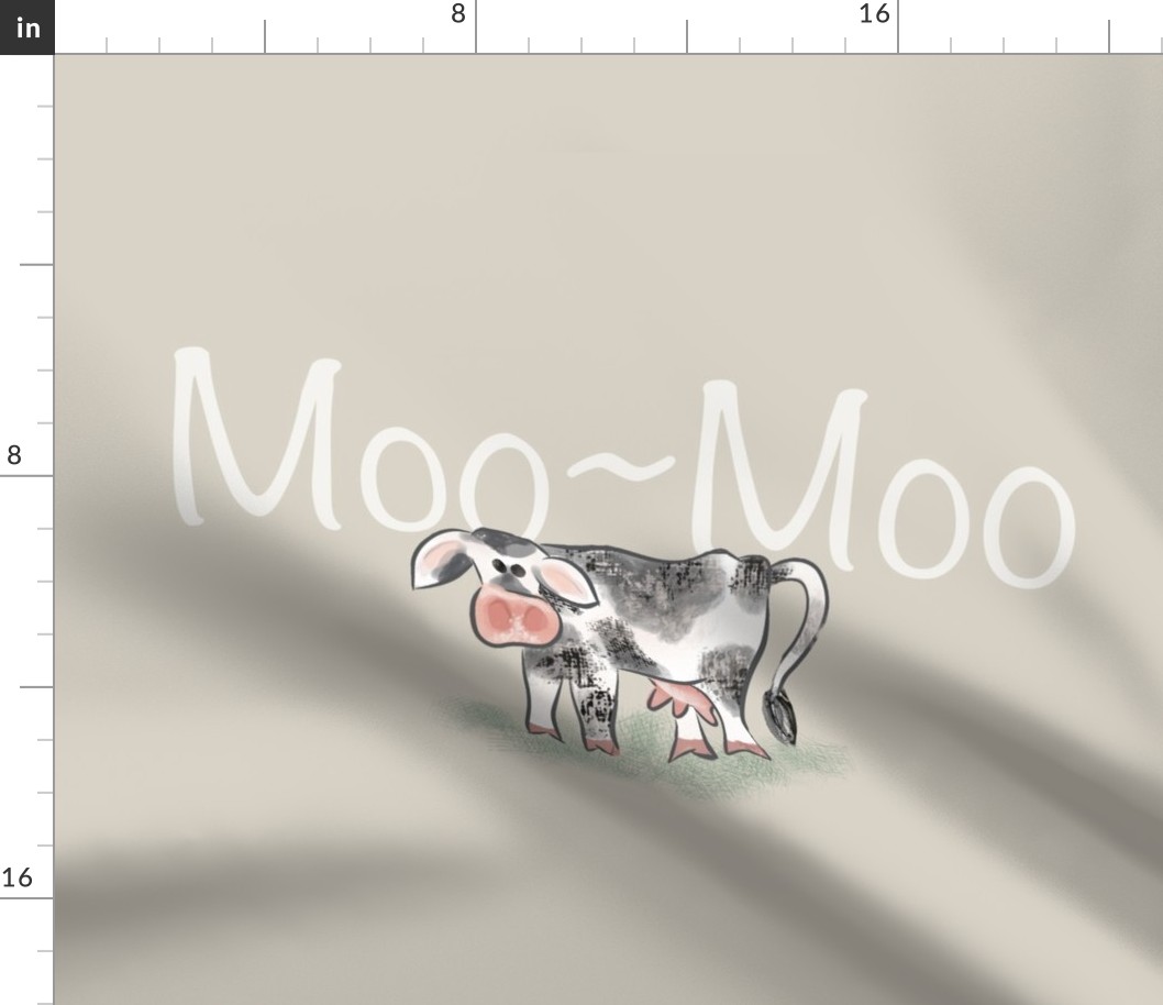 Cow Moo-Moo Farm Animal - Beige