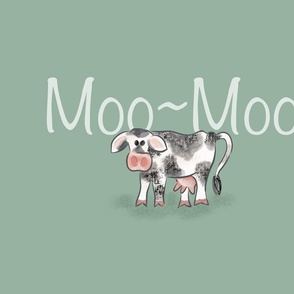 Cow Moo-Moo Farm Animal -Green