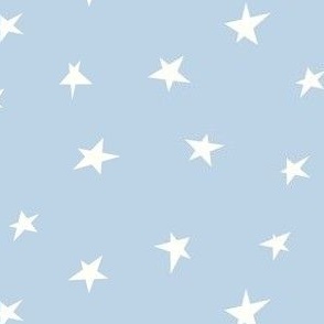 Gender Neutral Light Blue Stars for Baby Boys and Baby Girls