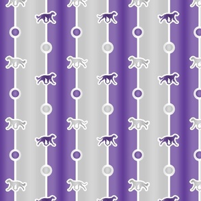 Saluki Bead Chain - purple silver
