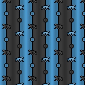 Saluki Bead Chain - blue black