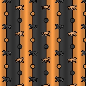 Saluki Bead Chain - rust black
