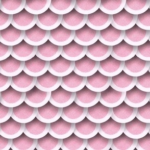 MEDIUM - Pink shaded, comic book style print, Fish/Mermaid scales