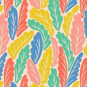 Tropical colorful leaves - Small scale