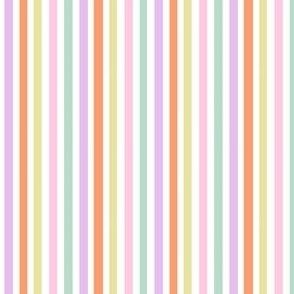 Vibrant and Fun Colorful Rainbow Stripes Vertical on White - 3 x 3 in