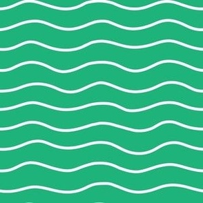 Green Waves Relaxing Ocean - 6 x 6 in