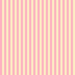 Birthday Party Awning Stripe - Pink & Cream -narrow
