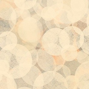 Gauzy Cream Dots over Orange and Slate