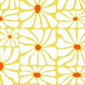 boxes groovy floral yellow wallpaper scale