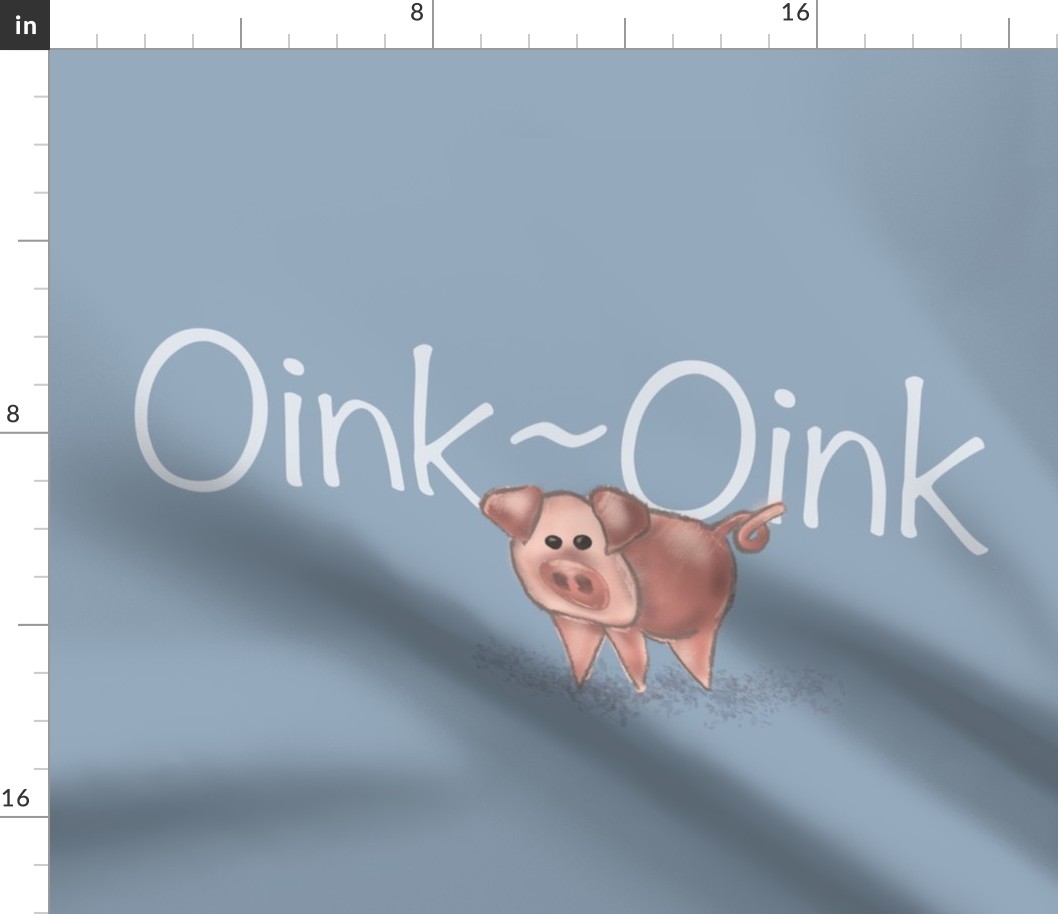 Pig Oink-Oink Farm Animal - Blue