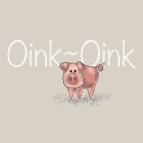 Pig Oink-Oink Farm Animal - Beige