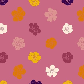 Retro Floral Polka Dots - Blush Pink (14") (ST2023RFPD)