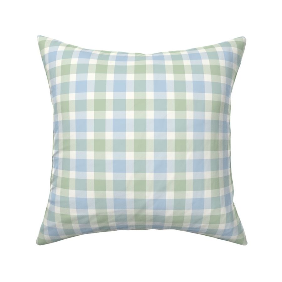 Modern Preppy Gender Neutral Light Blue & Green Plaid Baby Girl/Boy Nursery