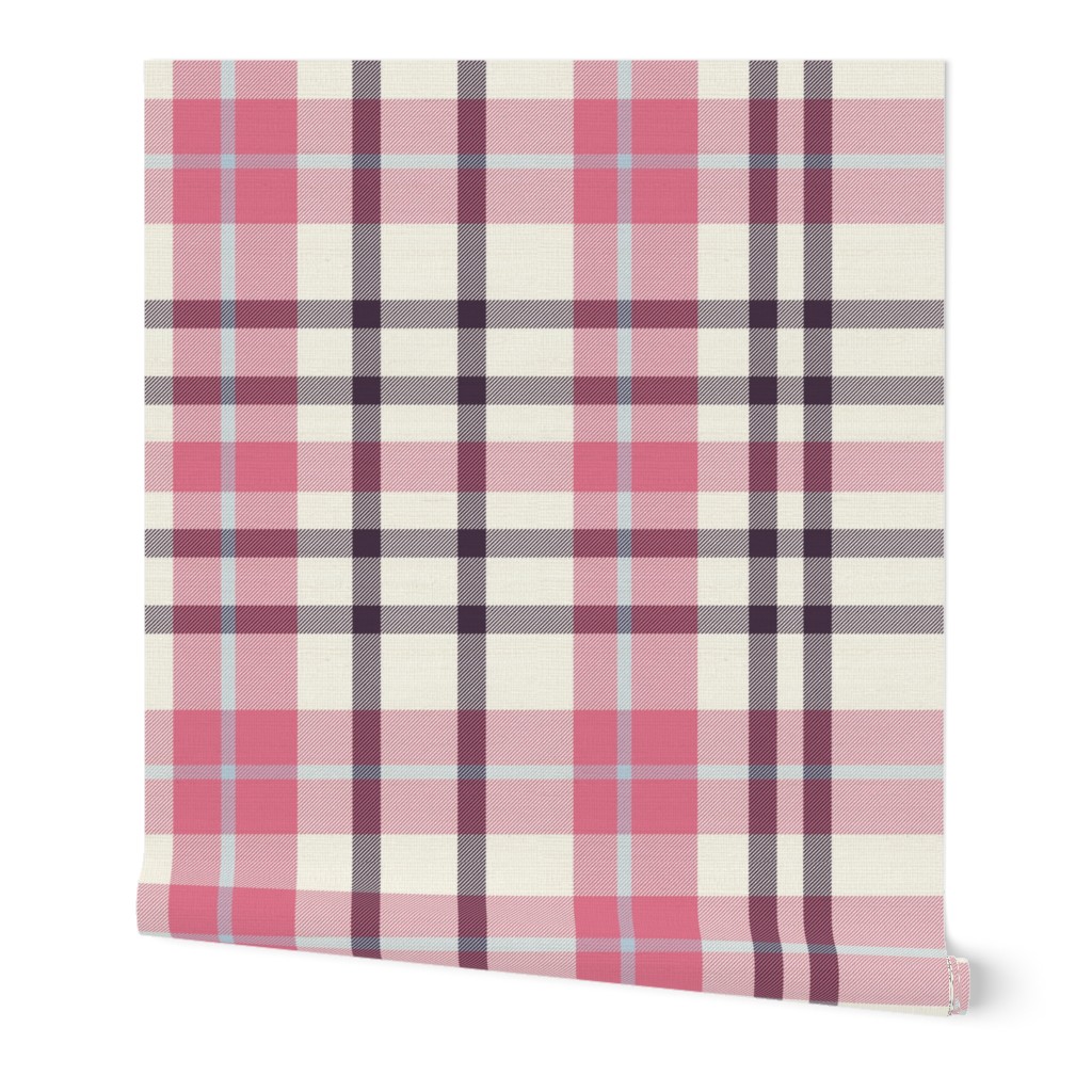 Classic Pink Plaid Brown Accents - Magical Meadow