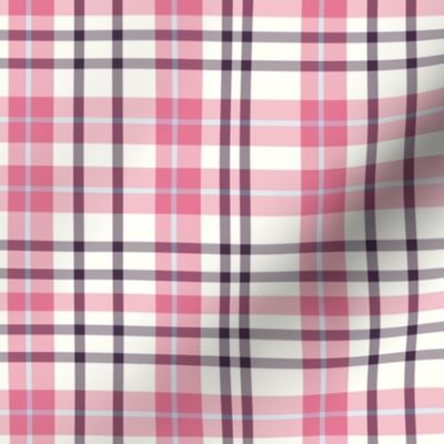 Classic Pink Plaid Brown Accents - Magical Meadow